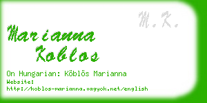 marianna koblos business card